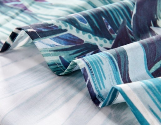 Digital gedruckte Baumwolldecken-Twin-XL-Blumendecken-Set