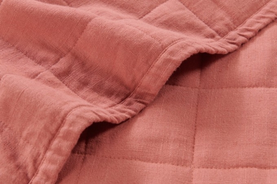 OEM Rayon Linen Quilt Set Solid Nachhaltig Verbrannte Orange Quilt Set