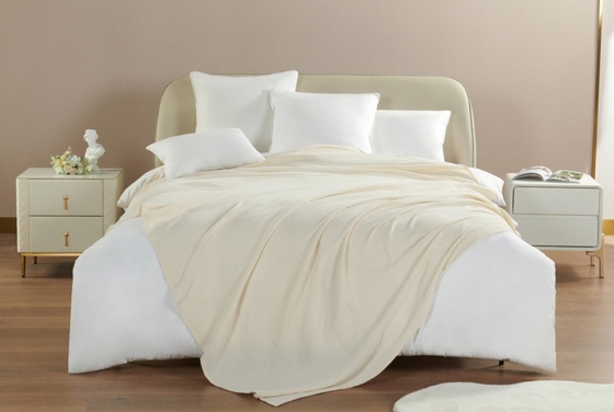 OEM Beige Muslindecke Oeko Tex Gewichtete Decken für Erwachsene