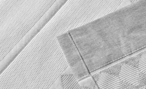 Polyester-Baumwolle Jacquard-Duschvorhang Grau gestreifter Duschvorhang