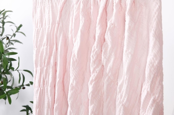 100% Baumwolle Seersucker Decke Rosa Bettdecke King Size Chic und gemütlich