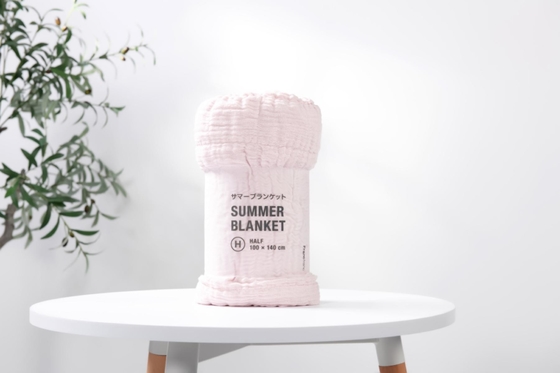 100% Baumwolle Seersucker Decke Rosa Bettdecke King Size Chic und gemütlich