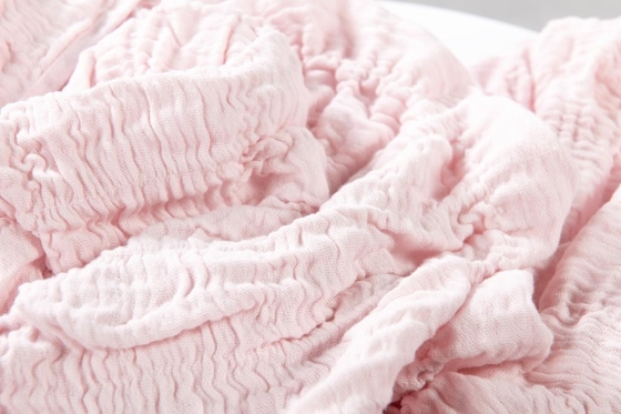 100% Baumwolle Seersucker Decke Rosa Bettdecke King Size Chic und gemütlich