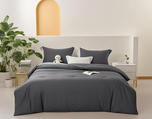 OEM Tencel Lyocell Bettwäsche-Set Dunkelgrau Bequeme Einzelbett-Bettwäsche-Sets