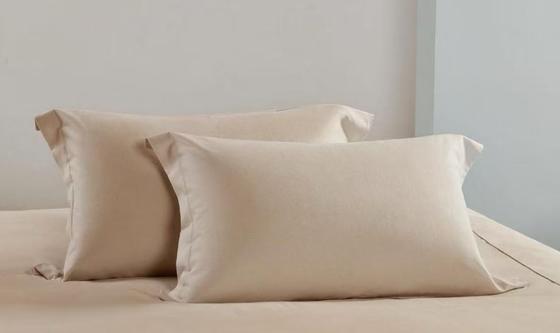 Tencel-Leinen-Bettbezug Queen, komfortabel, hellbraun