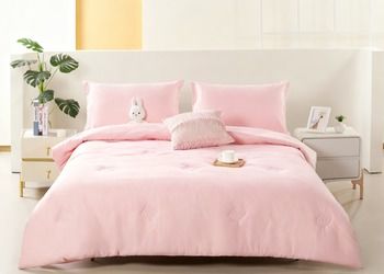 Linen Cotton Blended Solid Comforter Set Sustainable King Comforter Sets