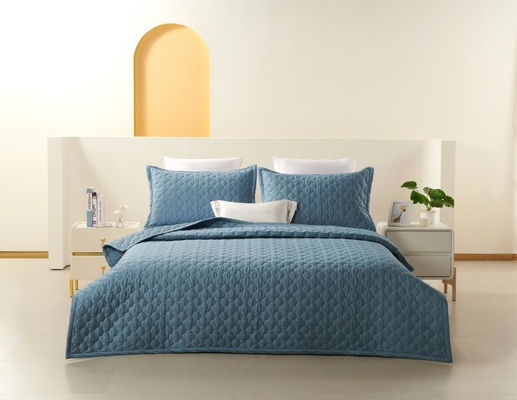 100% Baumwolle Blaue Decke Set Solid King Size Komfort Set Atmung